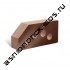 Гладкий угловой пустотелый 250х120х65 Шоколад